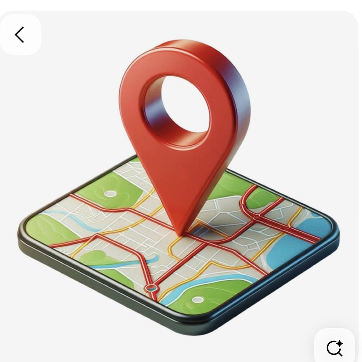 Marcador de ubicación sobre un mapa digital